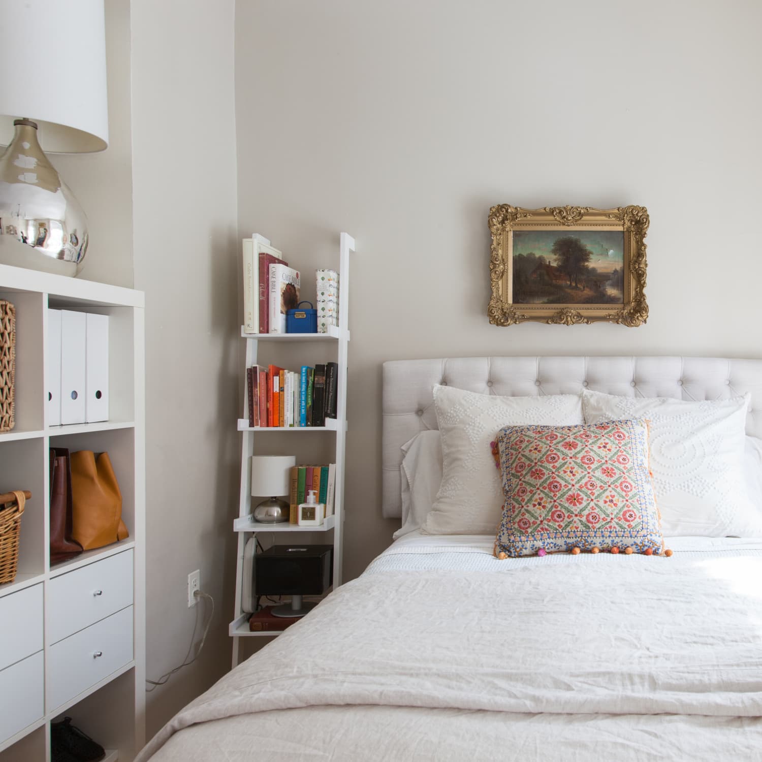 Bedroom side store table with storage